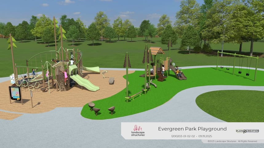 Smaller play structure for younger children.
