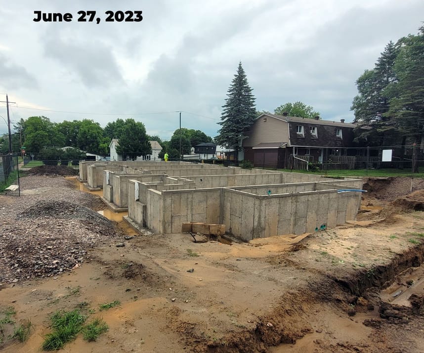 Foundation walls up