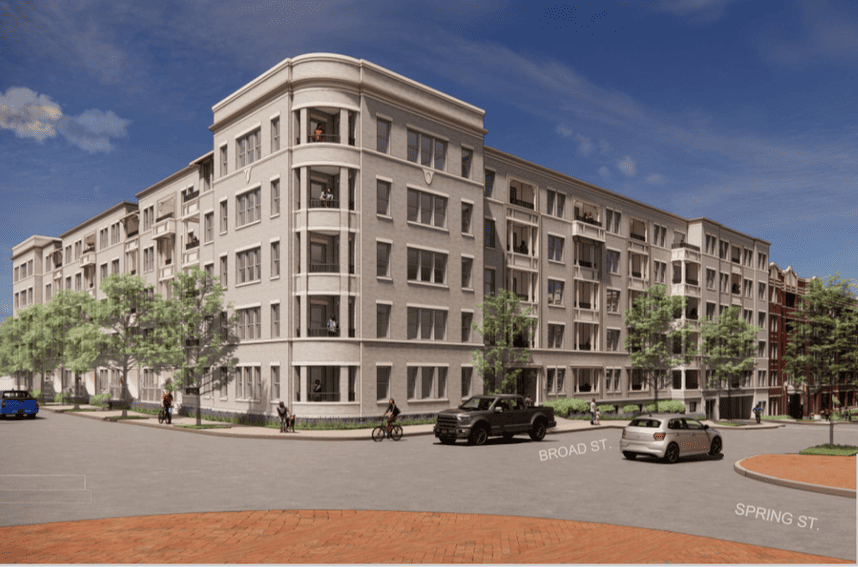 graphic of future magnolia multifamily building
