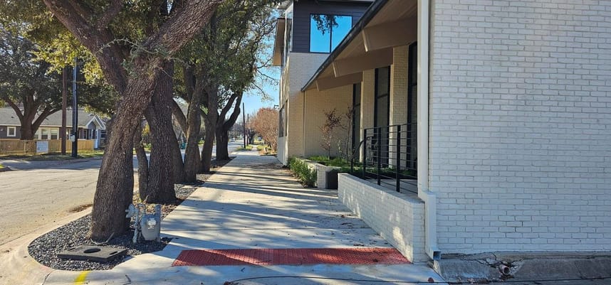 Photo of Section of the 10-foot sidepath installed