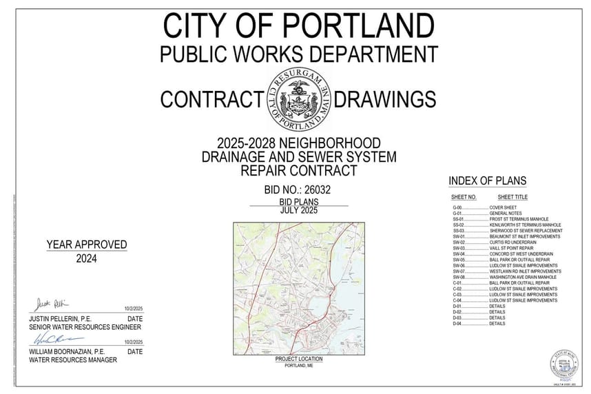Contract Drawings Coversheet