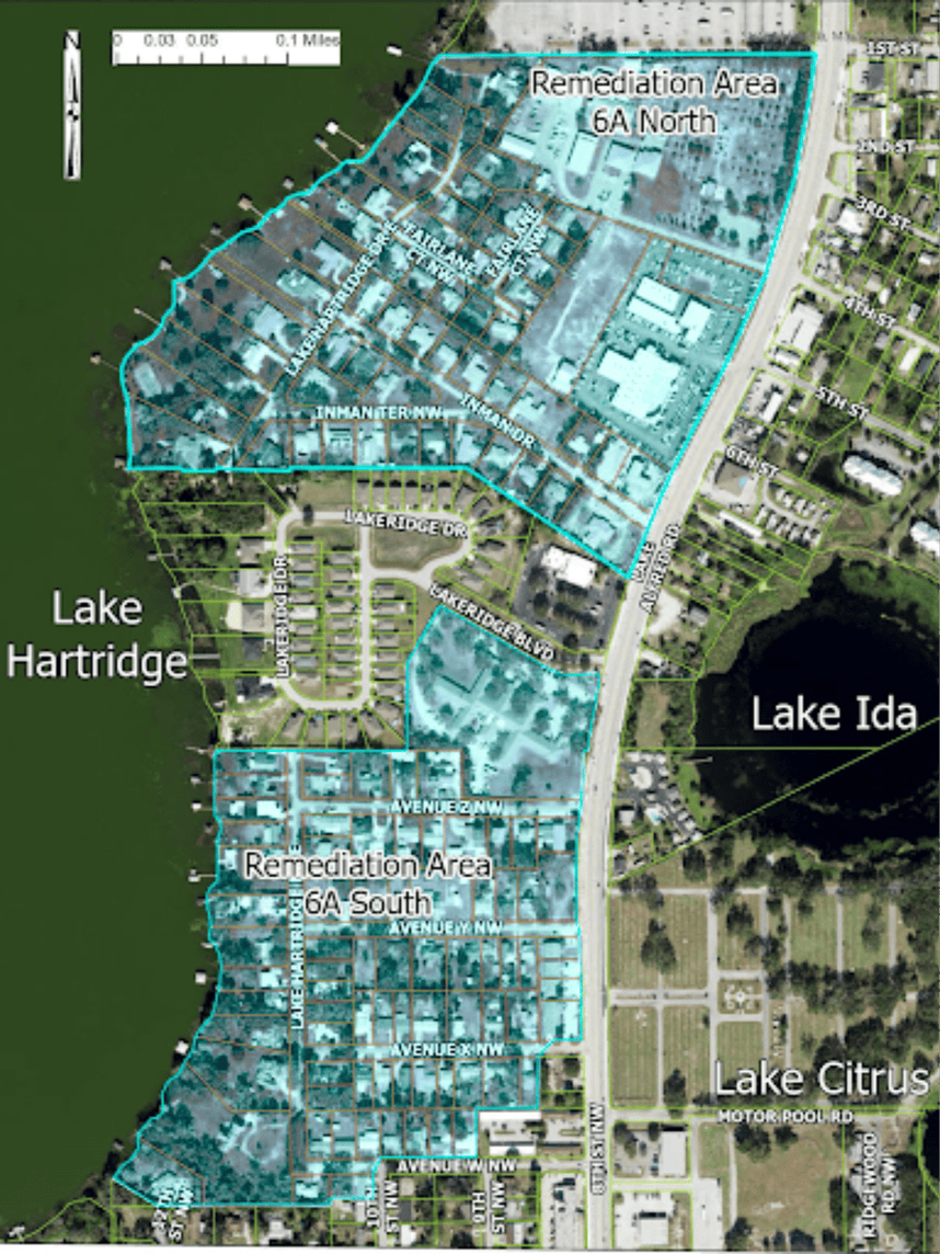 A map depicting the project area.