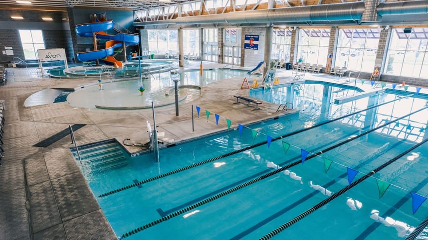 Picture of swimming pools at recreation center.
