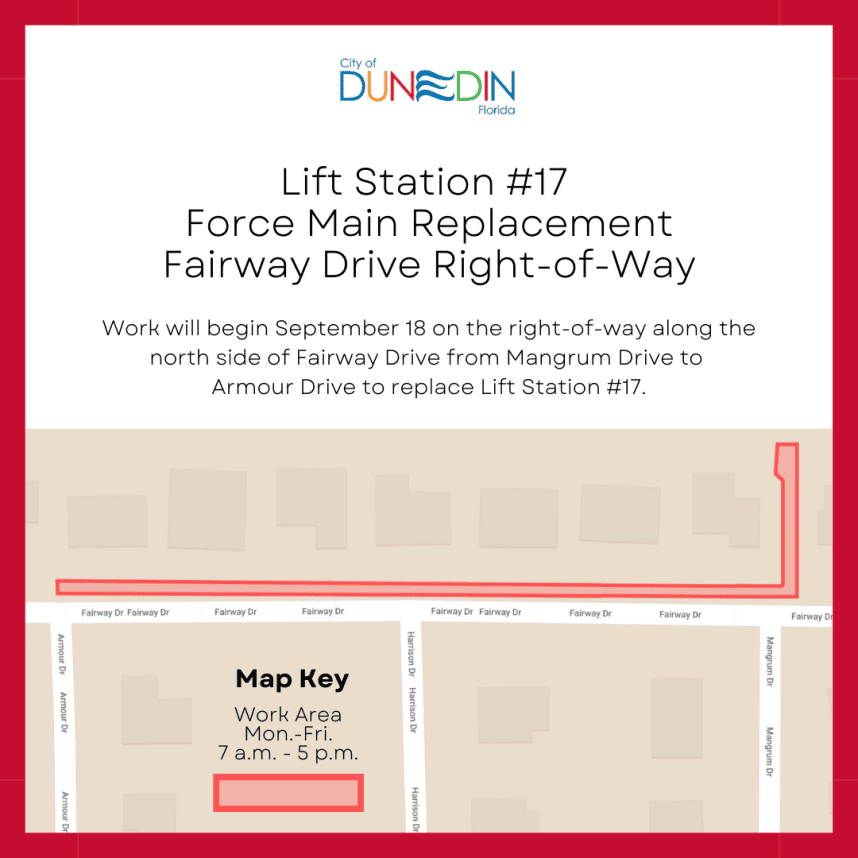 Fairway drive right of way along mangrum and armour drive