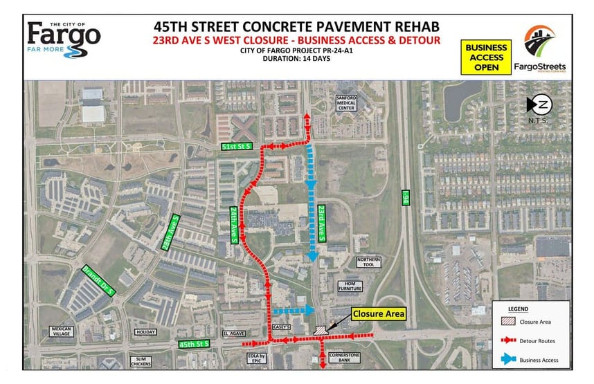 23rd Ave S - West Closure
