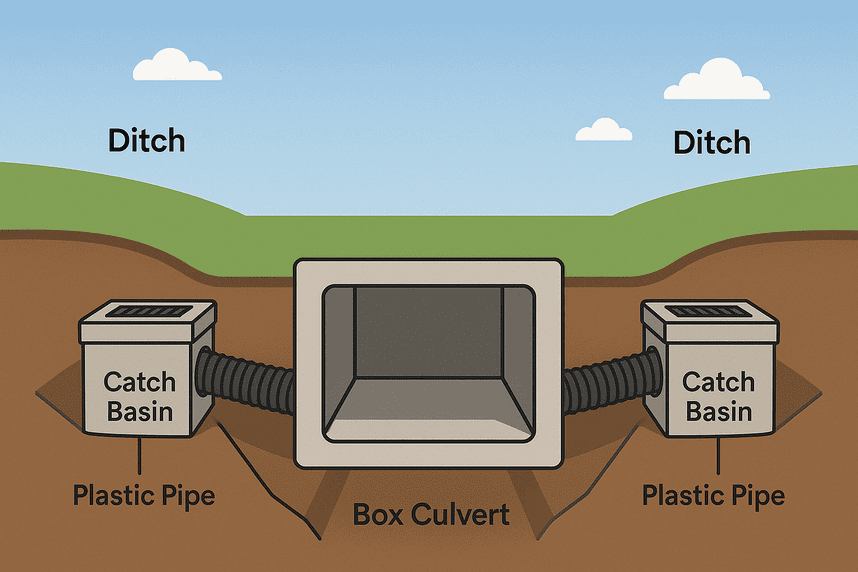 An example of how the drainage system will work.