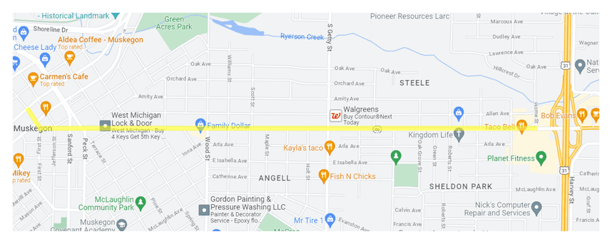 Apple Ave Map