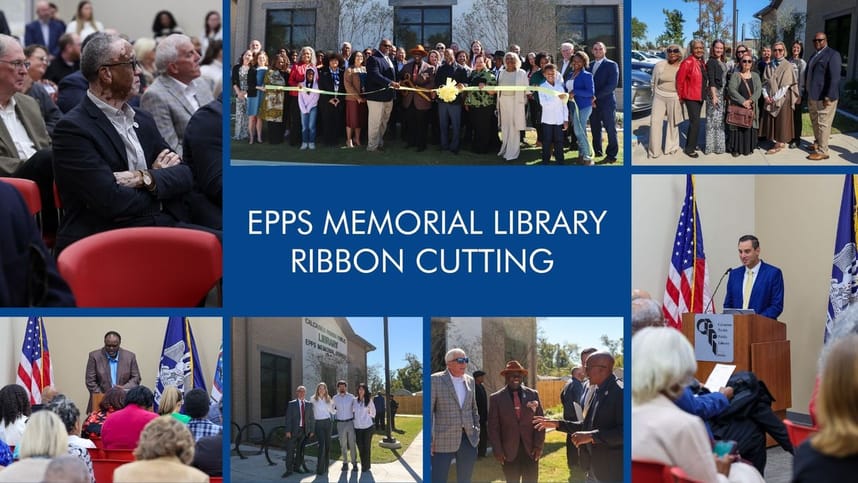 Collage of the Ribbon Cutting