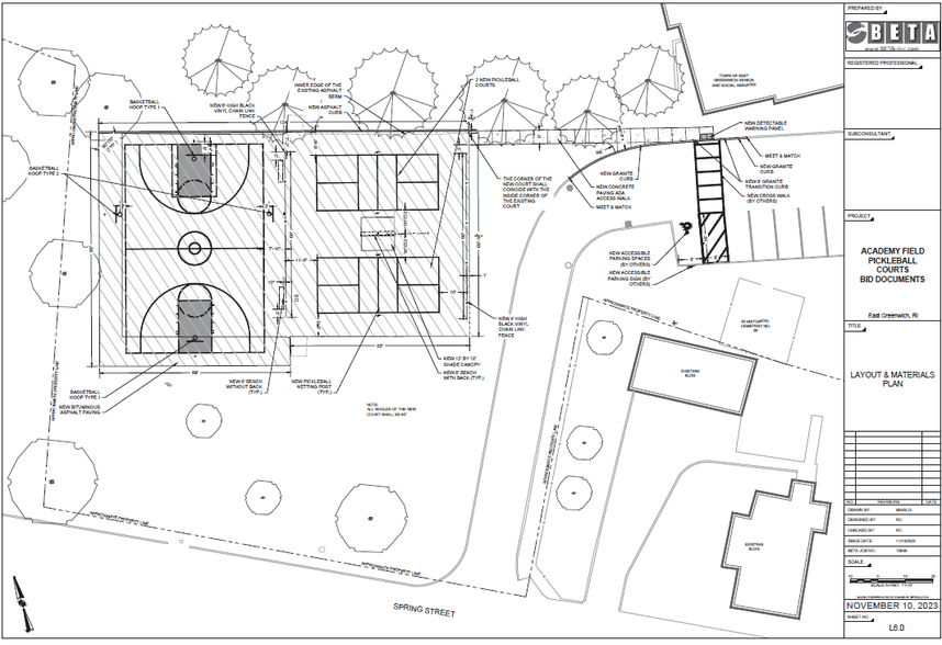 Academy Field Pickleball Courts site plan