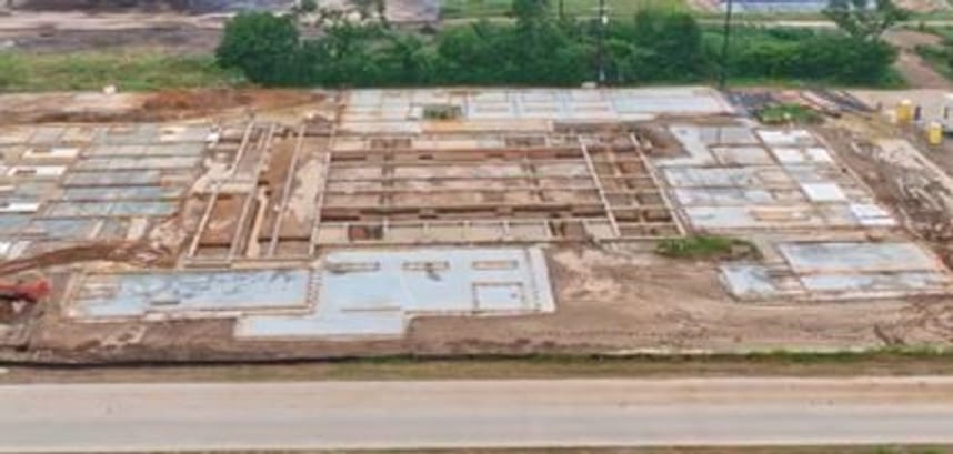 Graphic of full foundation that was laid