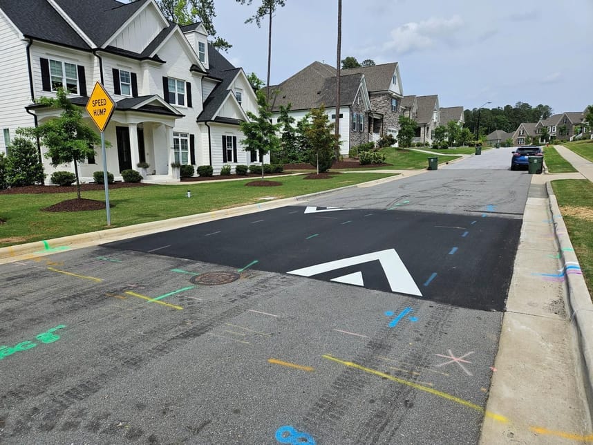 Example speed hump image
