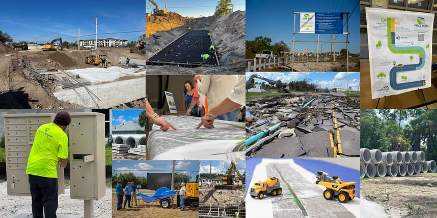 Price Banner, Photos, Construction, North Port, Infrastructure