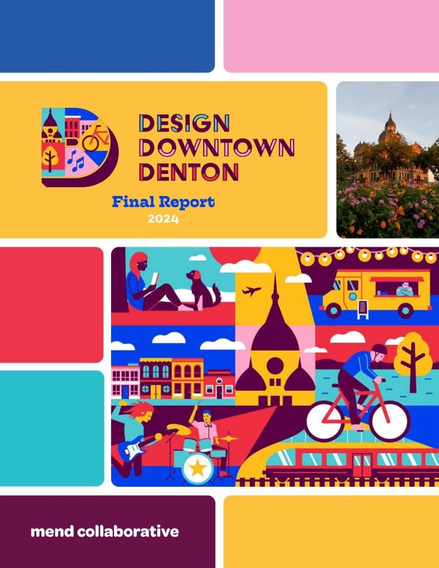 Front cover of Design Downtown Denton Final Report 2024