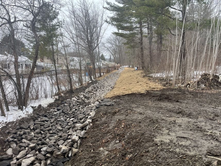 Progress on Ludlow St Swale