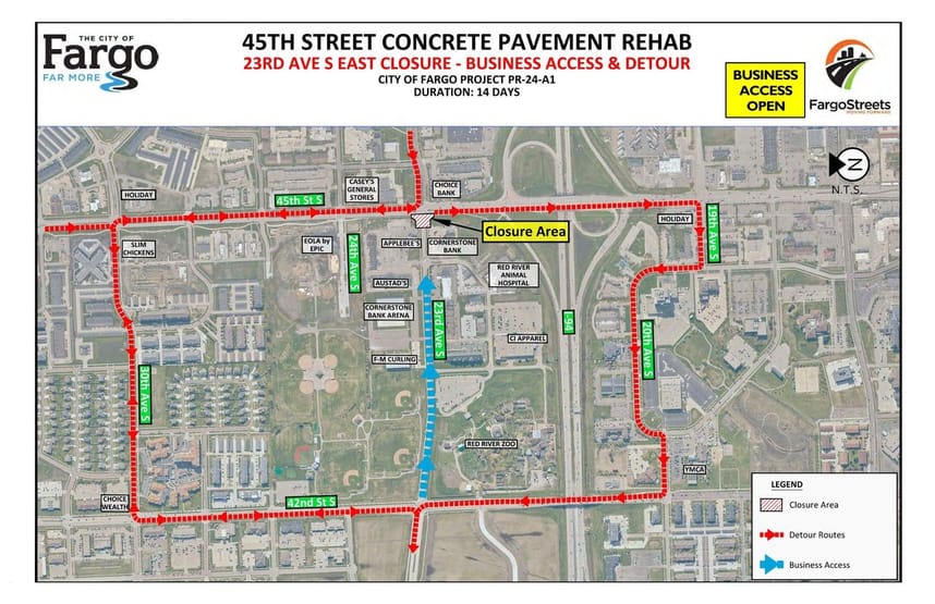 23rd Ave S - East Closure