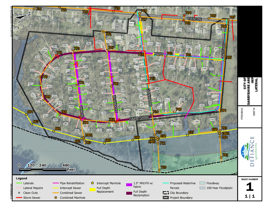 Schematic of Darbyshire Neighborhood Improvements 2023-2024