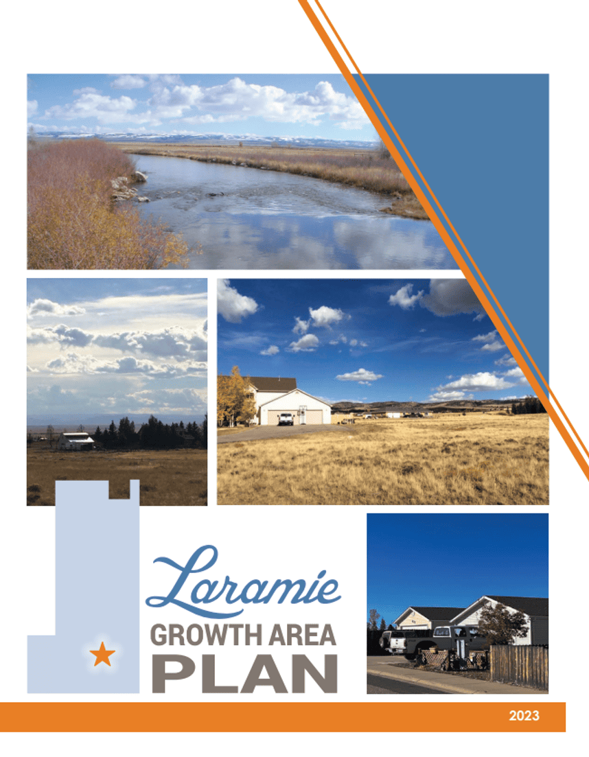 A picture of the front cover of the PDF plan with a variety of county and city pictures. 