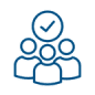 Graphic showing a group of people. 