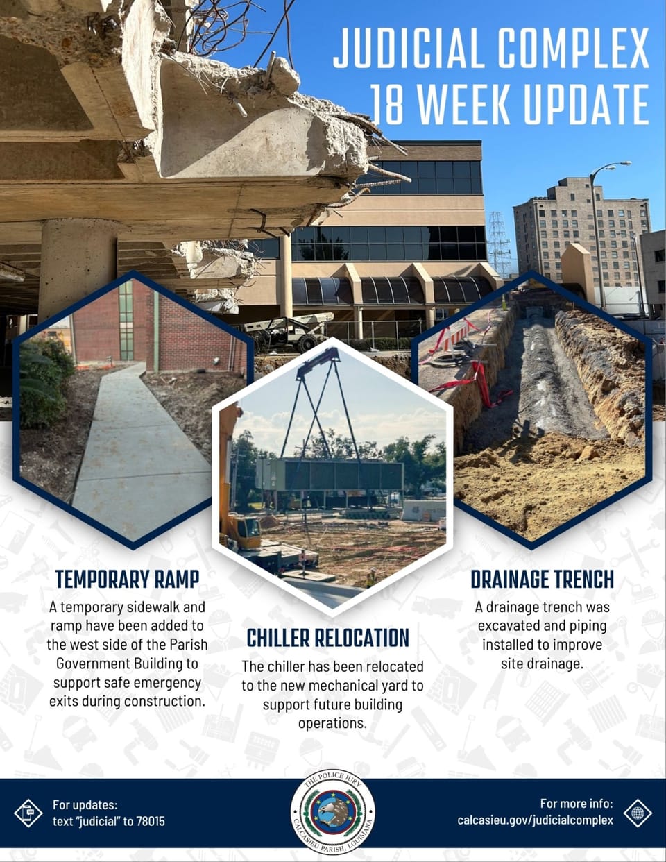 One page graphic with update info