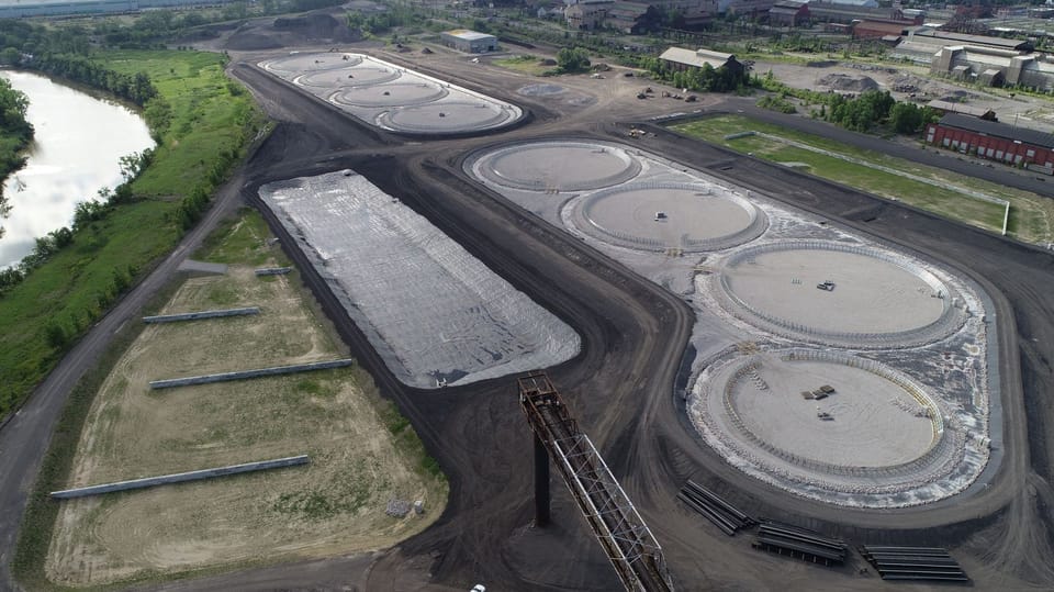 Drone imagery of dredge site