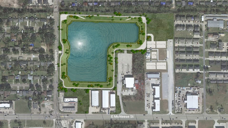 map of detention pond