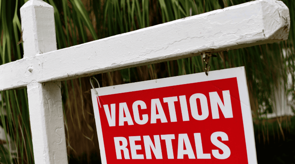 vacation rental sign