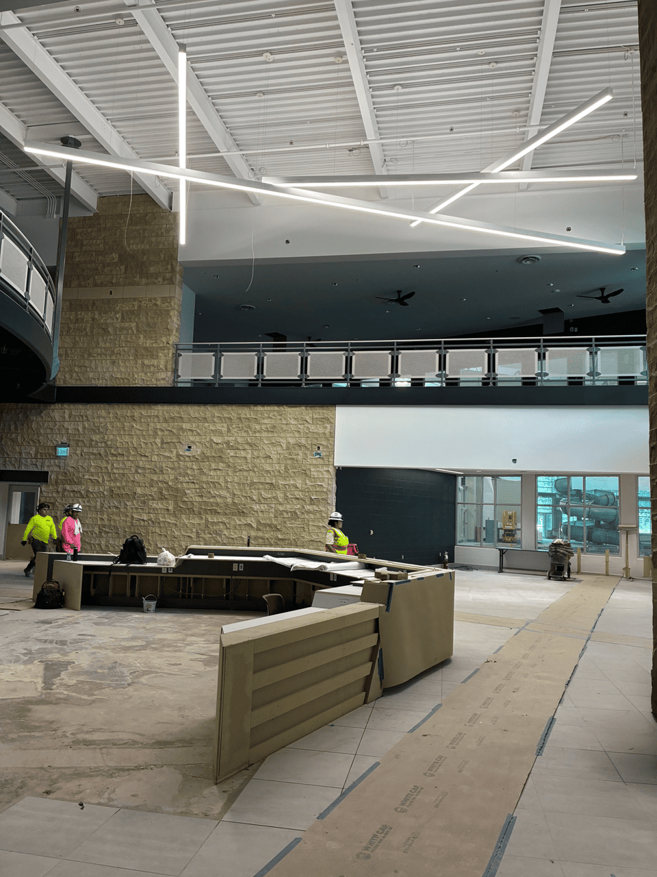 front desk in lobby of recreation center