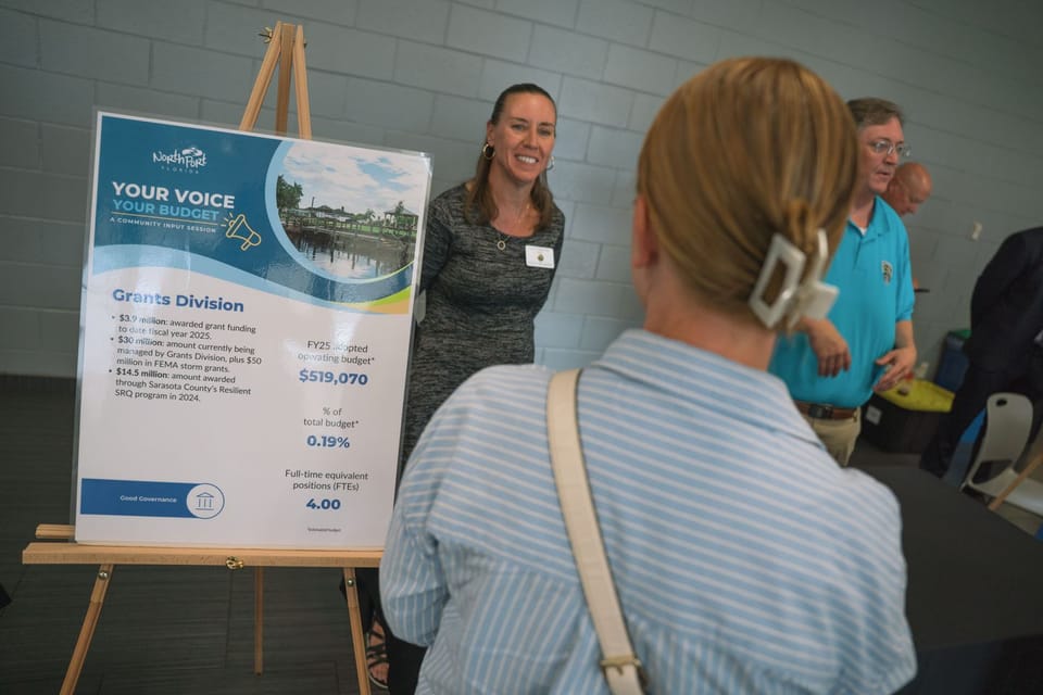 Eat and Greet, Citizen Budget Input, Community Engagement, Finance, North Port