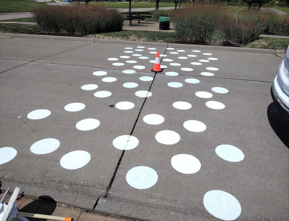 Example of traffic spots installation
