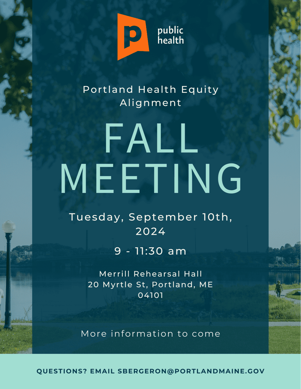 Flyer announcing date & time of next quarterly meeting