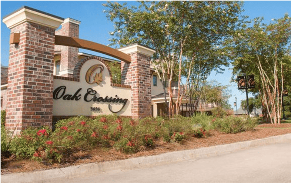 Brick sign for a shopping center