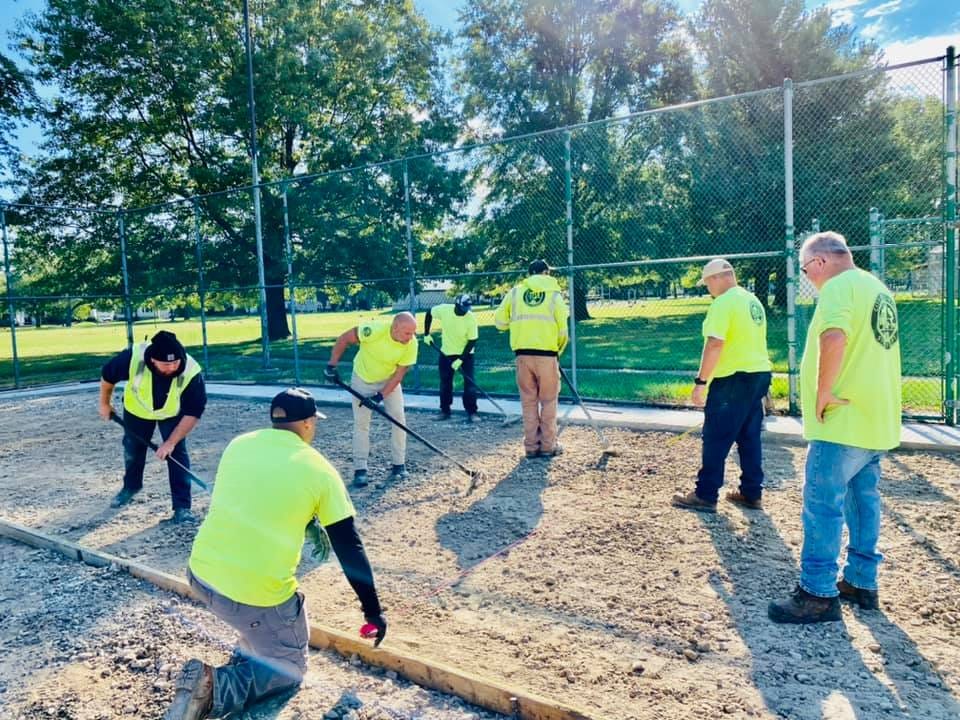 Lakeview South Tennis Court underway