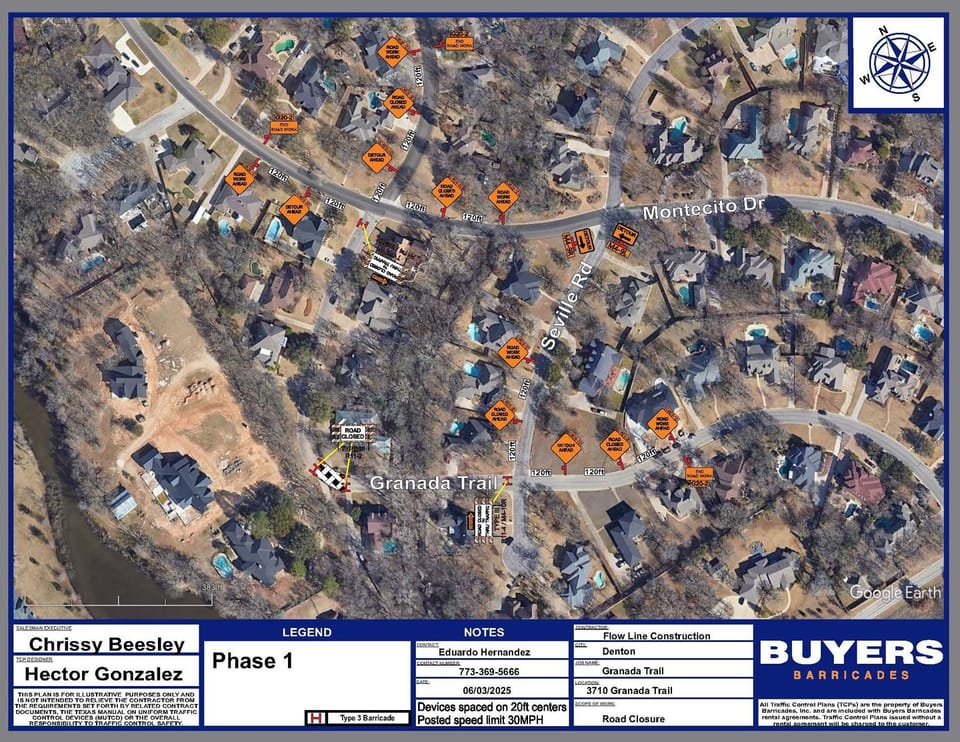 Map for trail closure