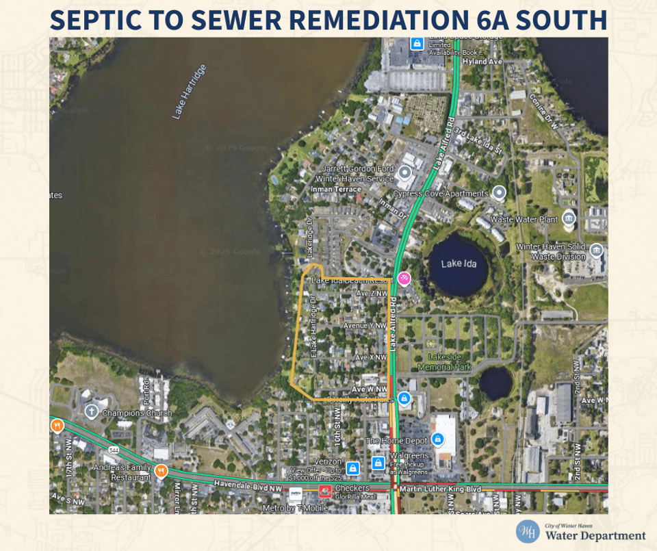 Septic to Sewer 6A South Project Location