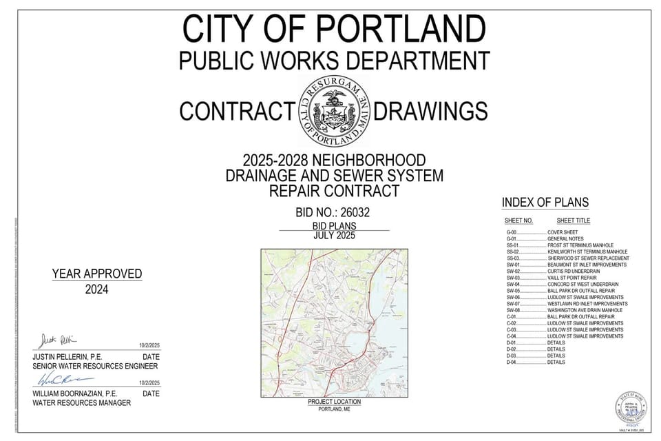 Contract Drawings Coversheet
