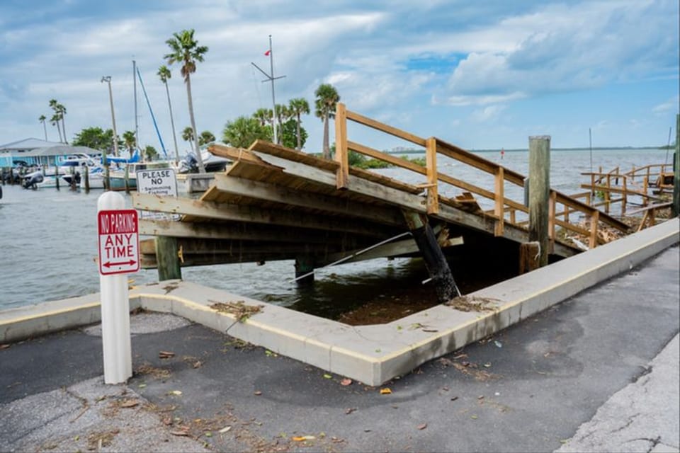 Post-hurricane damage at the Dunedin Marina