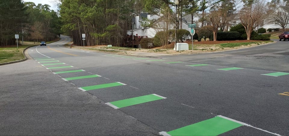 Bicycle lane markings