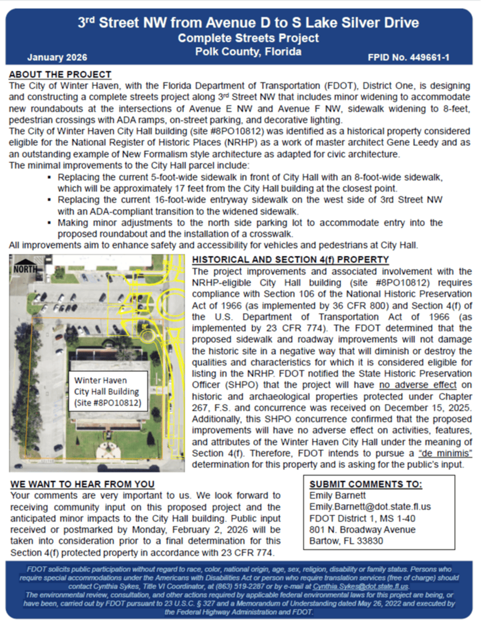 HISTORICAL AND SECTION 4(f) PROPERTY NOTICE