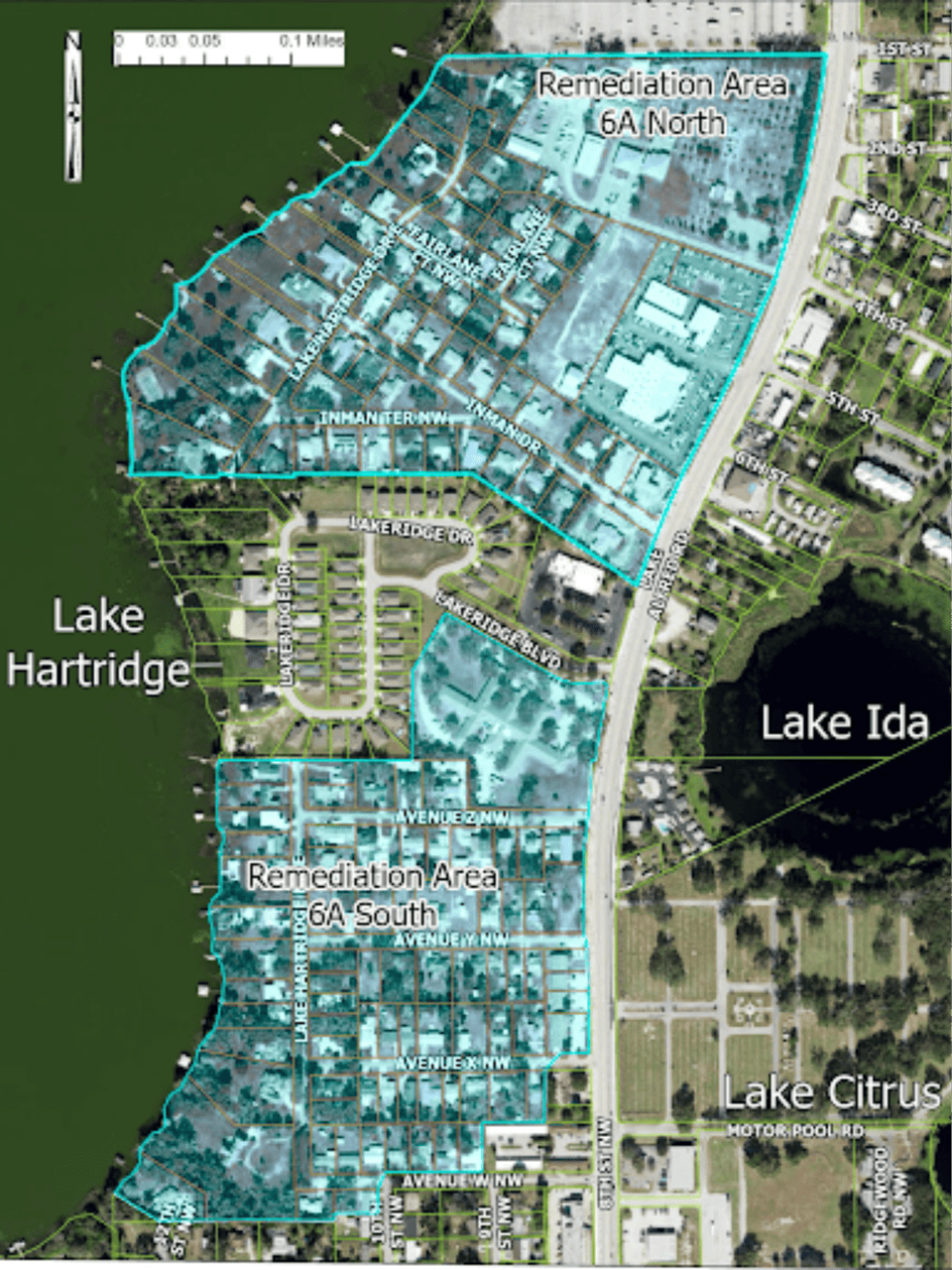 A map depicting the project area.