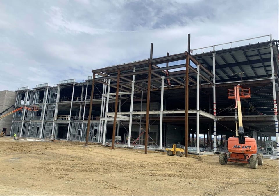 March2025 front view of Augusta County courthouse construction in Verona