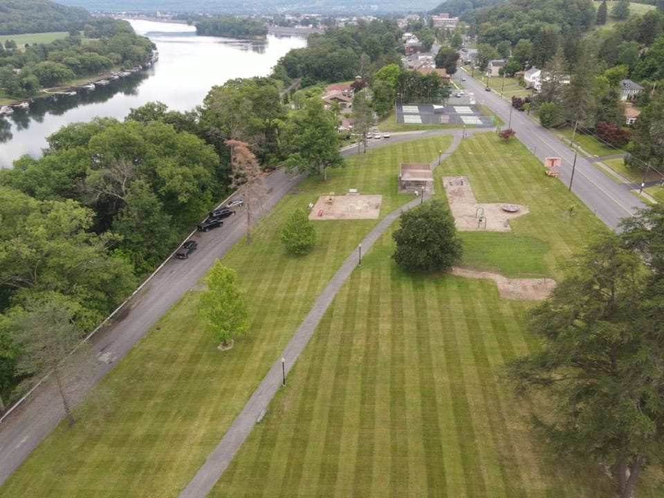 An aerial image of Hanna Park