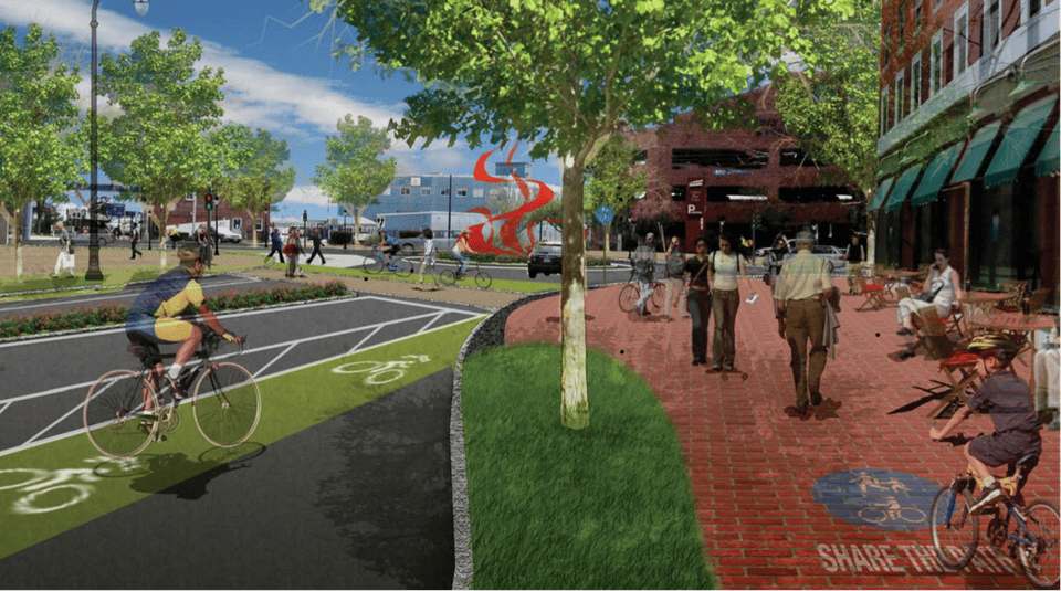 Rendering from Franklin Street Feasibility Study (2015)