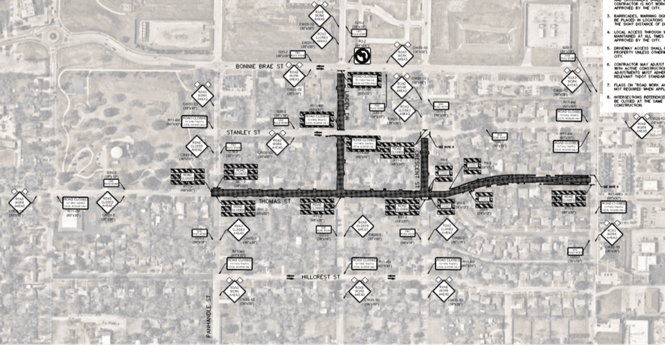 Map of Traffic Control Area