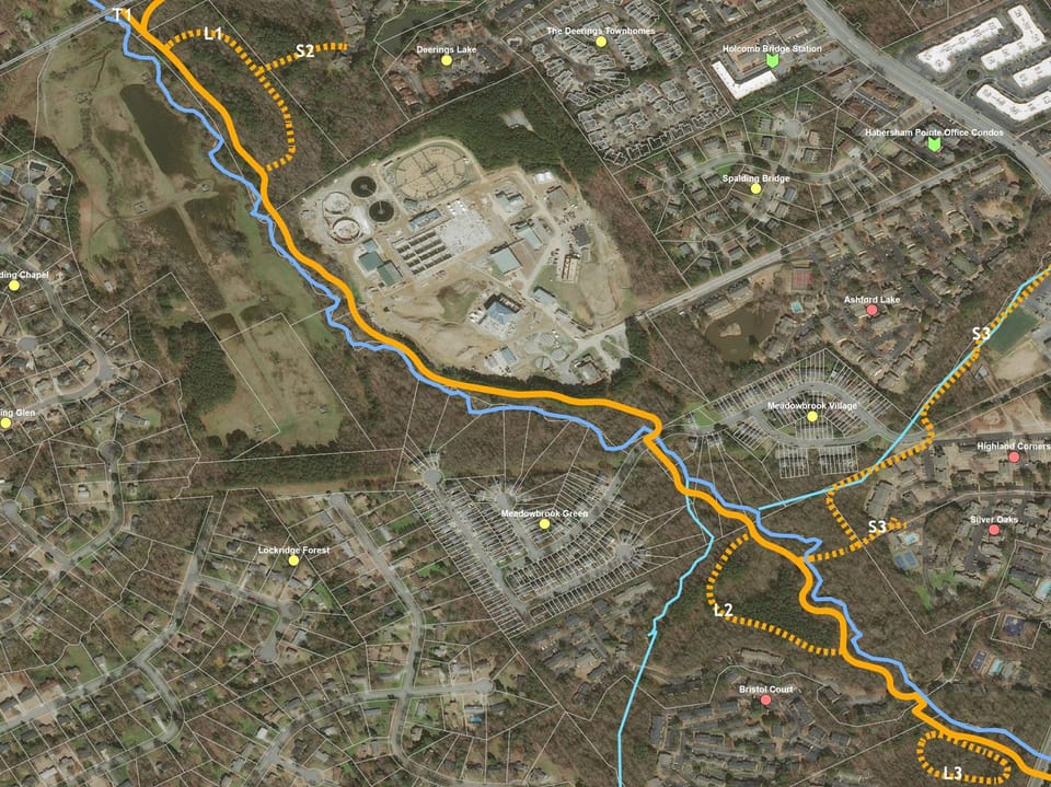 Map with Trail Layout North