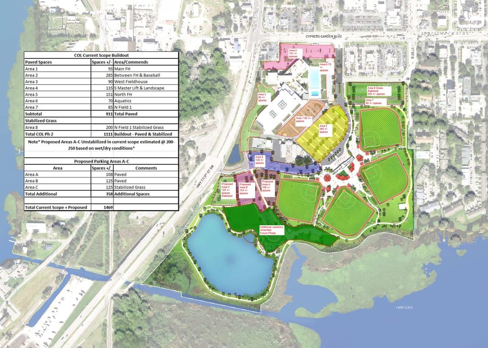 Map of Chain of Lakes Park
