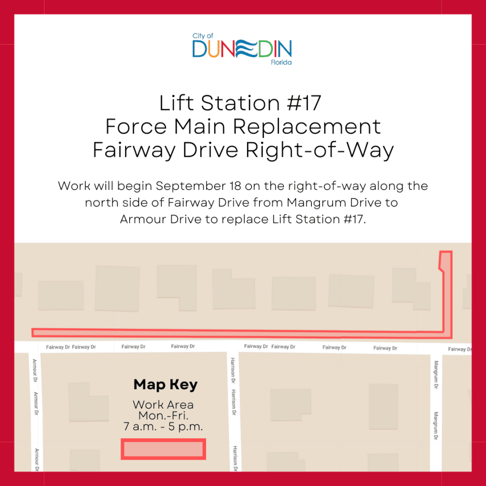 Fairway drive right of way along mangrum and armour drive