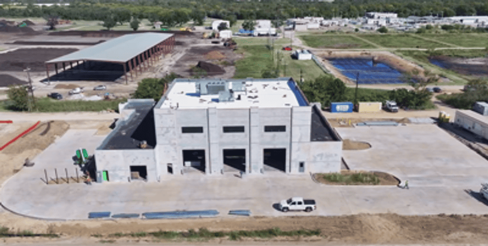 Overview of new building progress