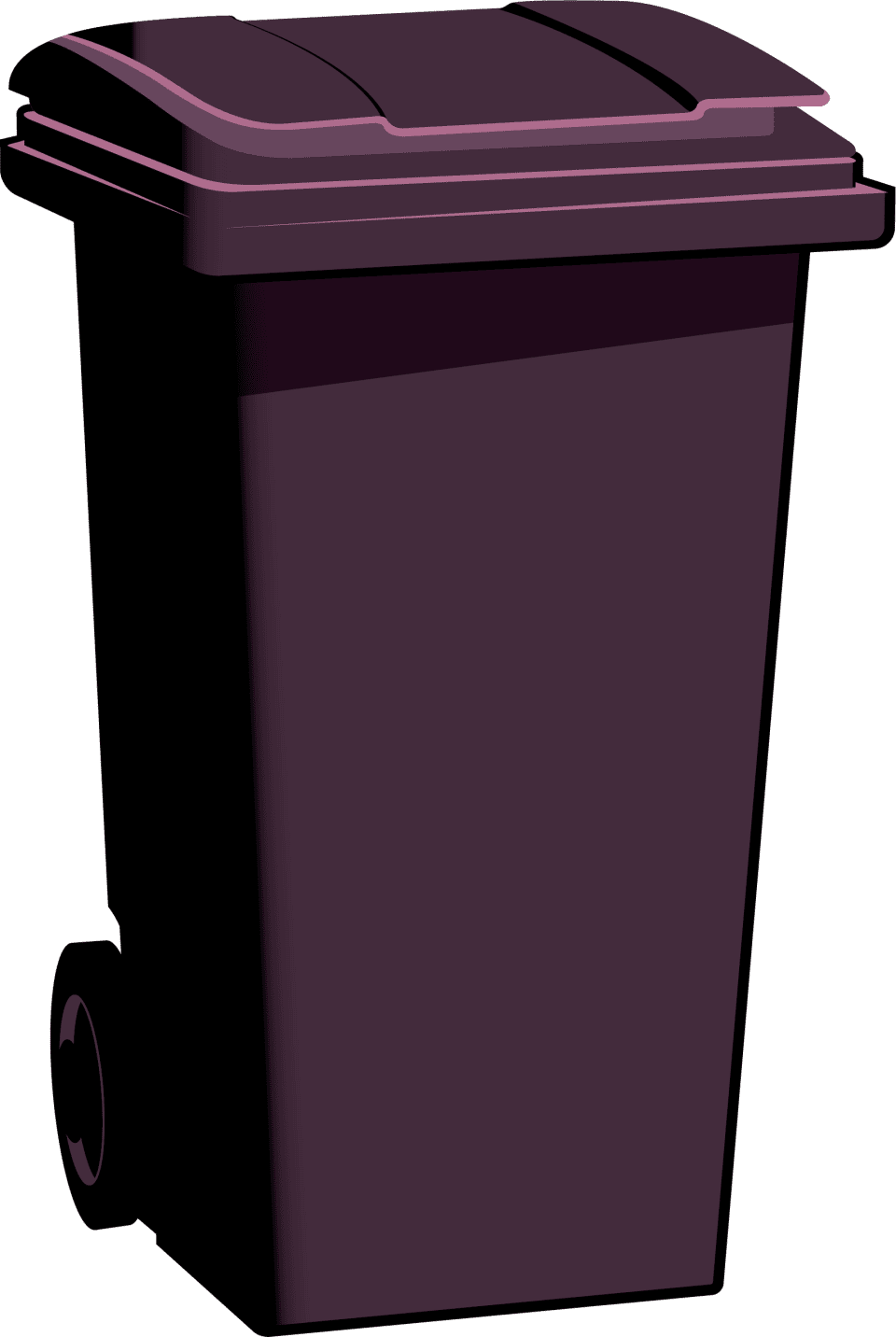 A graphic of a single black bin