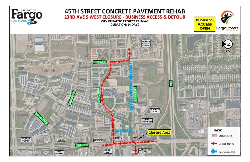23rd Ave S - West Closure