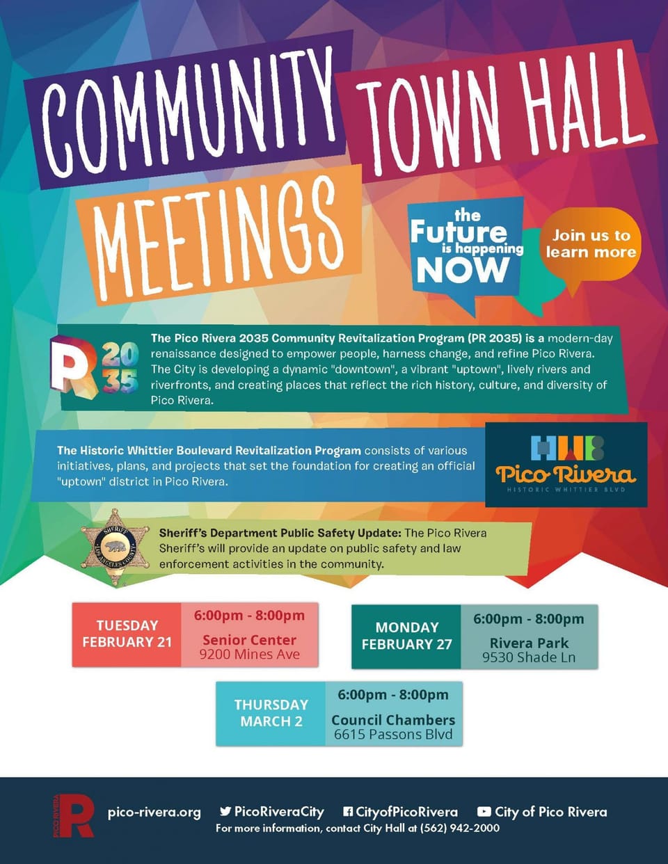 town hall event flyer